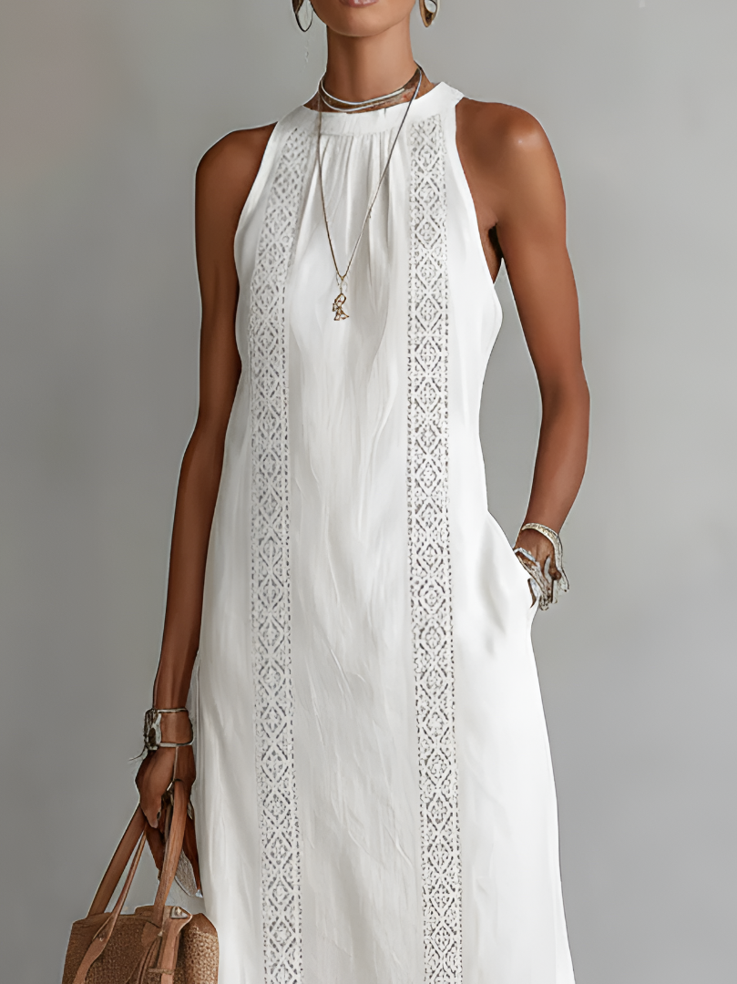 Celeste | Elegant White Maxi Dress for Women in Casual Long Style