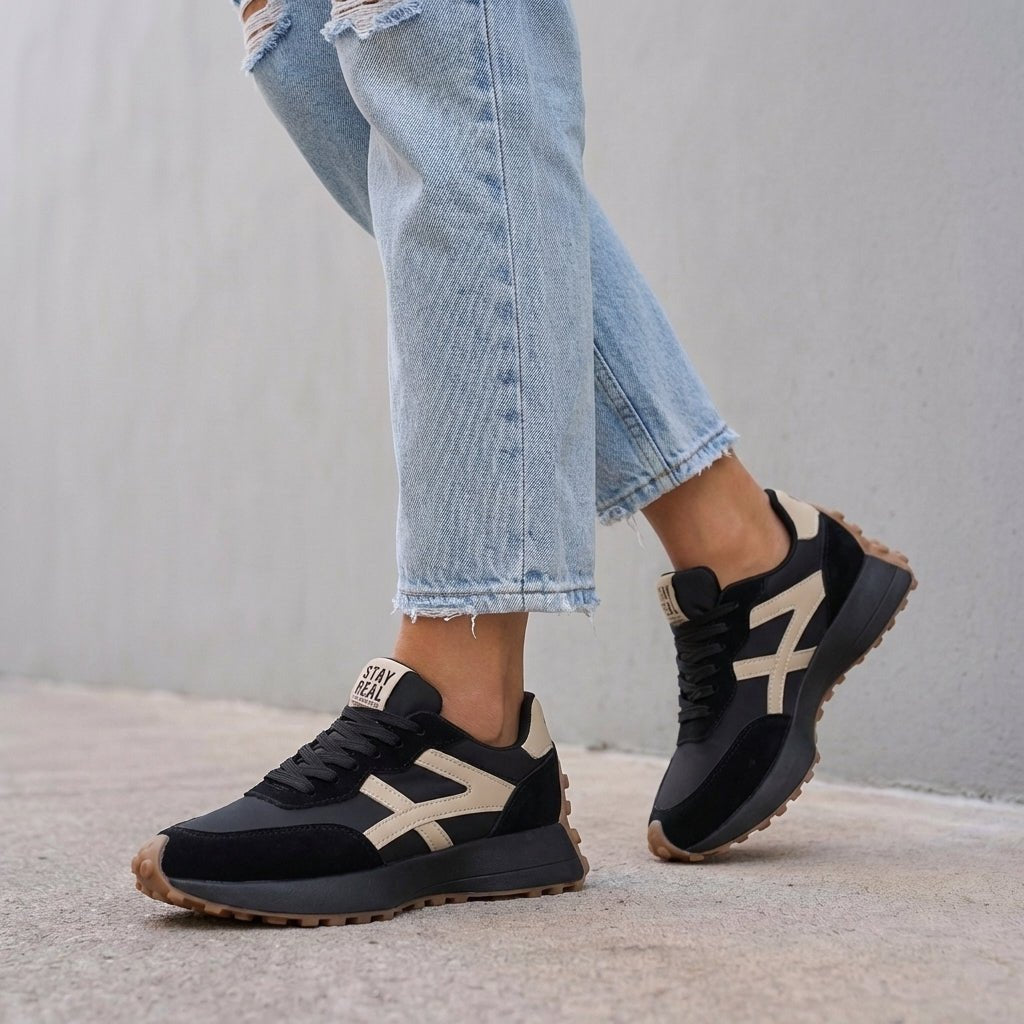 Comfortable Platform Sneakers for Women with Lace Up Low Top Orthopedic Supportive Style