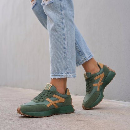 Comfortable Platform Sneakers for Women with Lace Up Low Top Orthopedic Supportive Style