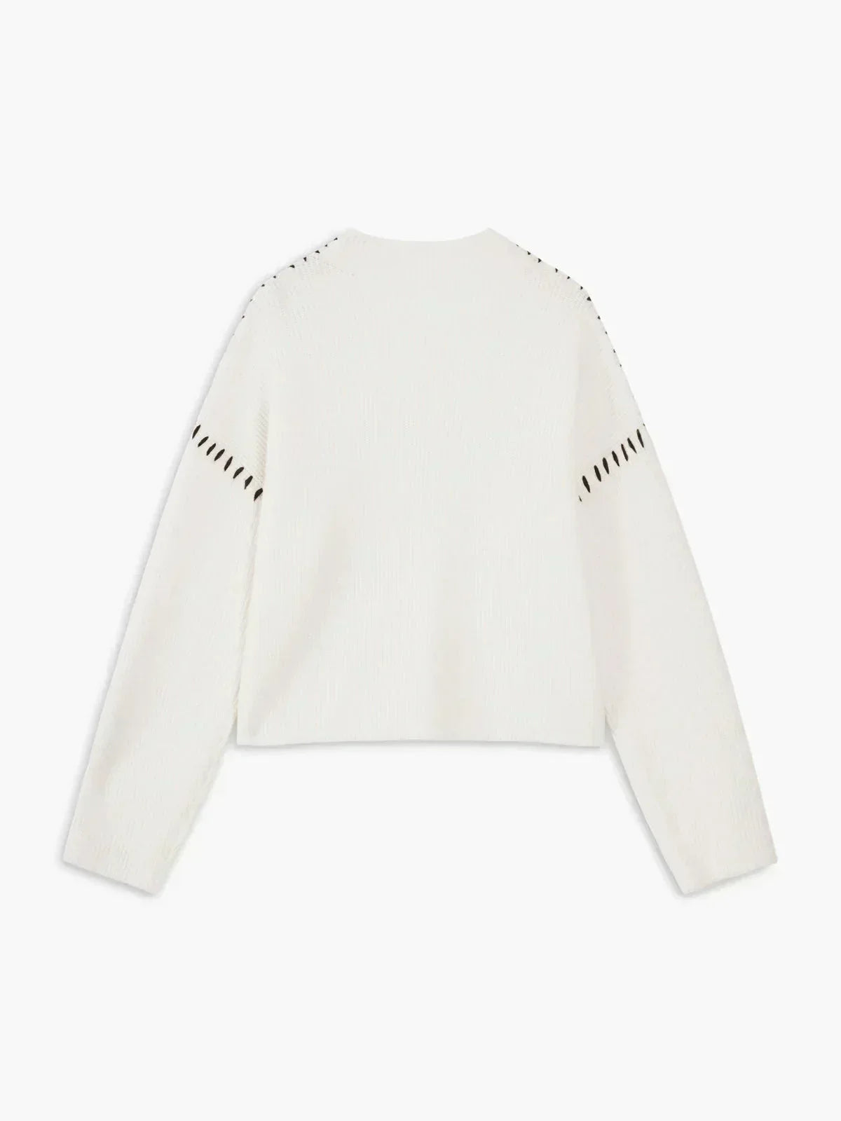 Cozy Whipstitch Oversized Sweater for Women with Mock Neck Long Sleeve Ribbed Relaxed Style