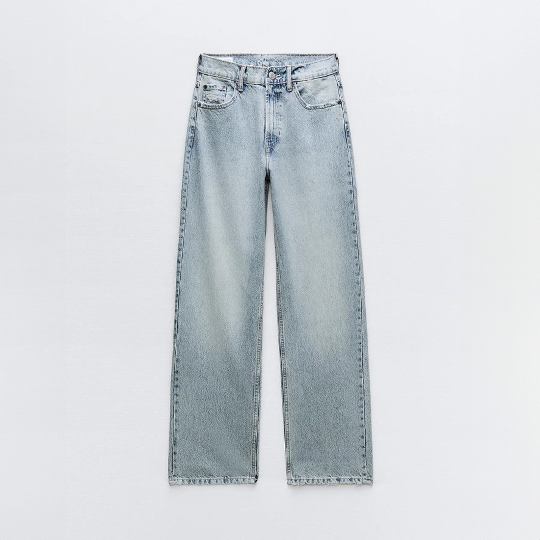 Effortless Distressed Wide Leg Jeans for Women with High Waisted Ripped Patch Relaxed Style