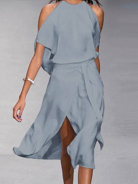 Stephanie - Halter Midi Dress