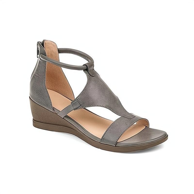 Julie | Comfortable Leather Sandals for Women with Wedge Heel