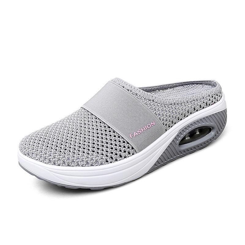 Comfortable Orthopedic Sandals for Women with Mesh Upper Air Cushion Sole Slip On Backless Mule Casual Style