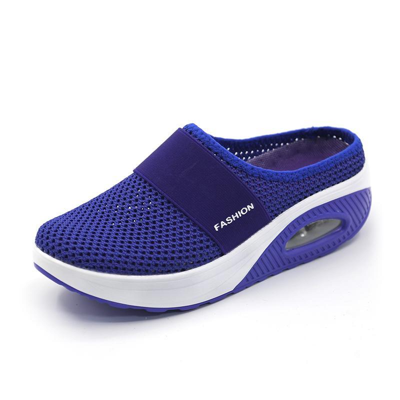 Comfortable Orthopedic Sandals for Women with Mesh Upper Air Cushion Sole Slip On Backless Mule Casual Style
