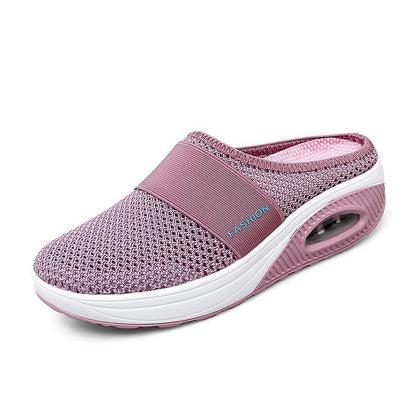 Comfortable Orthopedic Sandals for Women with Mesh Upper Air Cushion Sole Slip On Backless Mule Casual Style