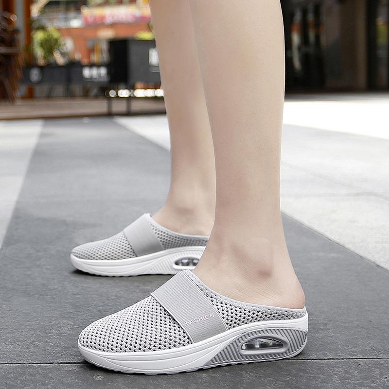 Comfortable Orthopedic Sandals for Women with Mesh Upper Air Cushion Sole Slip On Backless Mule Casual Style