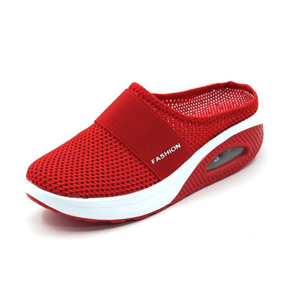 Comfortable Orthopedic Sandals for Women with Mesh Upper Air Cushion Sole Slip On Backless Mule Casual Style