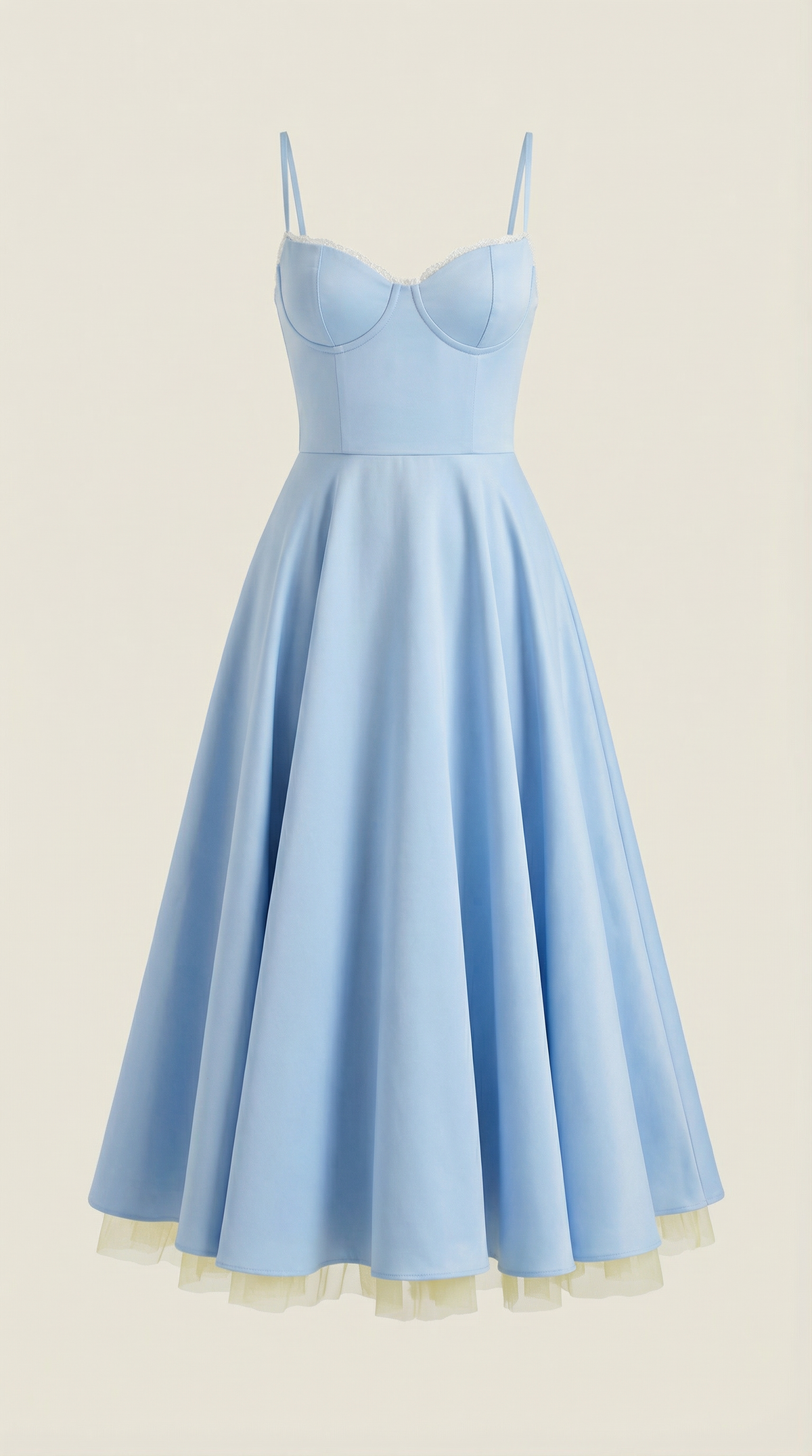 Elegant Tulle Cocktail Dress for Women with Sweetheart Neck Spaghetti Strap Fit and Flare Midi Party Style