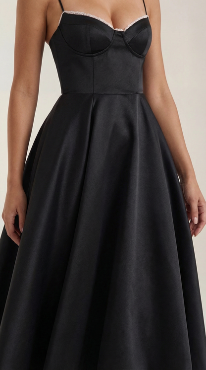 Elegant Tulle Cocktail Dress for Women with Sweetheart Neck Spaghetti Strap Fit and Flare Midi Party Style