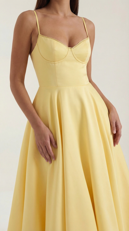 Elegant Tulle Cocktail Dress for Women with Sweetheart Neck Spaghetti Strap Fit and Flare Midi Party Style