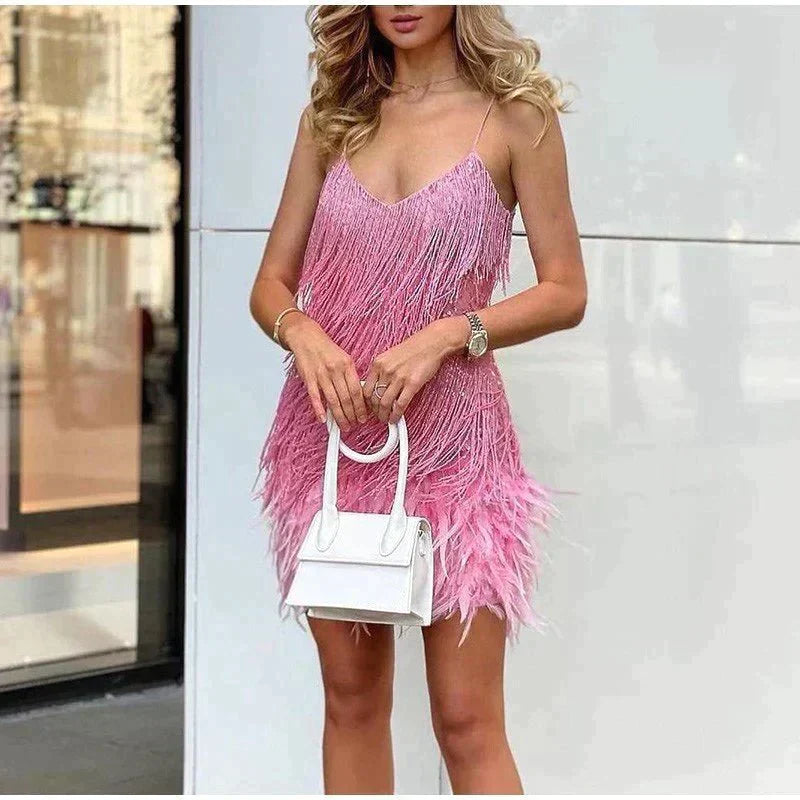 Aria | Sequin Pink Dress for Women with Flapper Style
