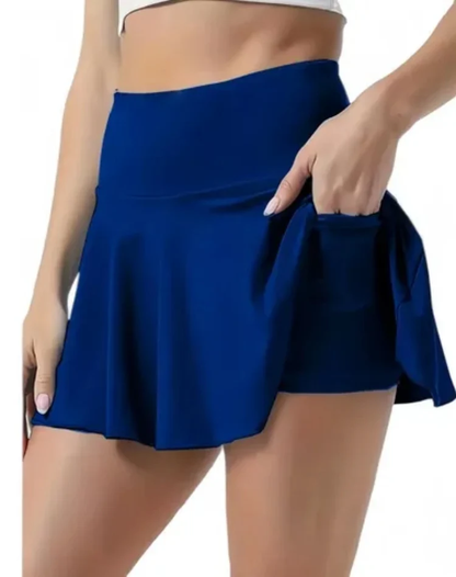 Effortless Ruffle Mini Skirt for Women with High Waist Layered Flowy Skater Style