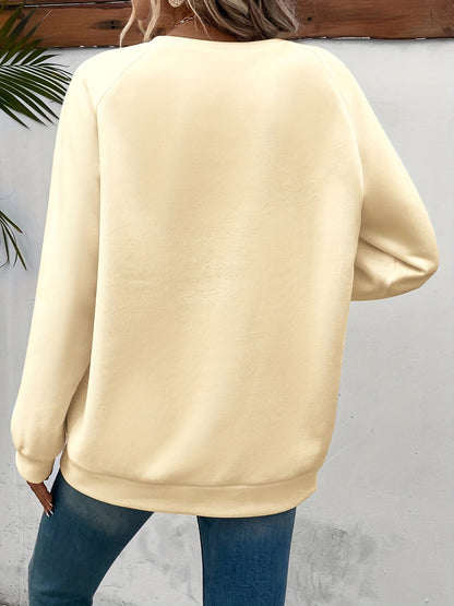 Cozy Oversized Sweatshirt for Women with Crew Neck Long Sleeve Heart Print Relaxed Style