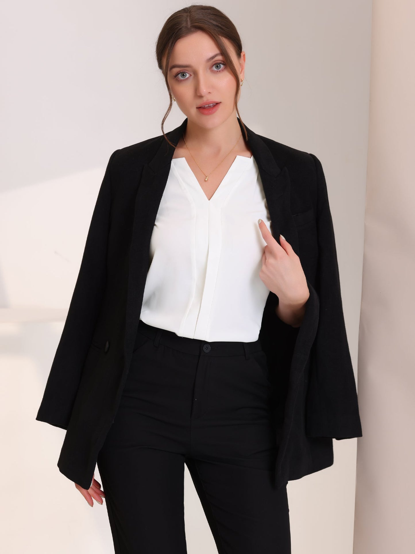 Effortless Blouses for Women with V Neck Sleeveless Relaxed Flowing Tank Top Style
