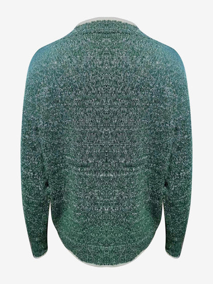Effortless Sweatshirt for Women with Notch V Neck Long Sleeve Knit Style