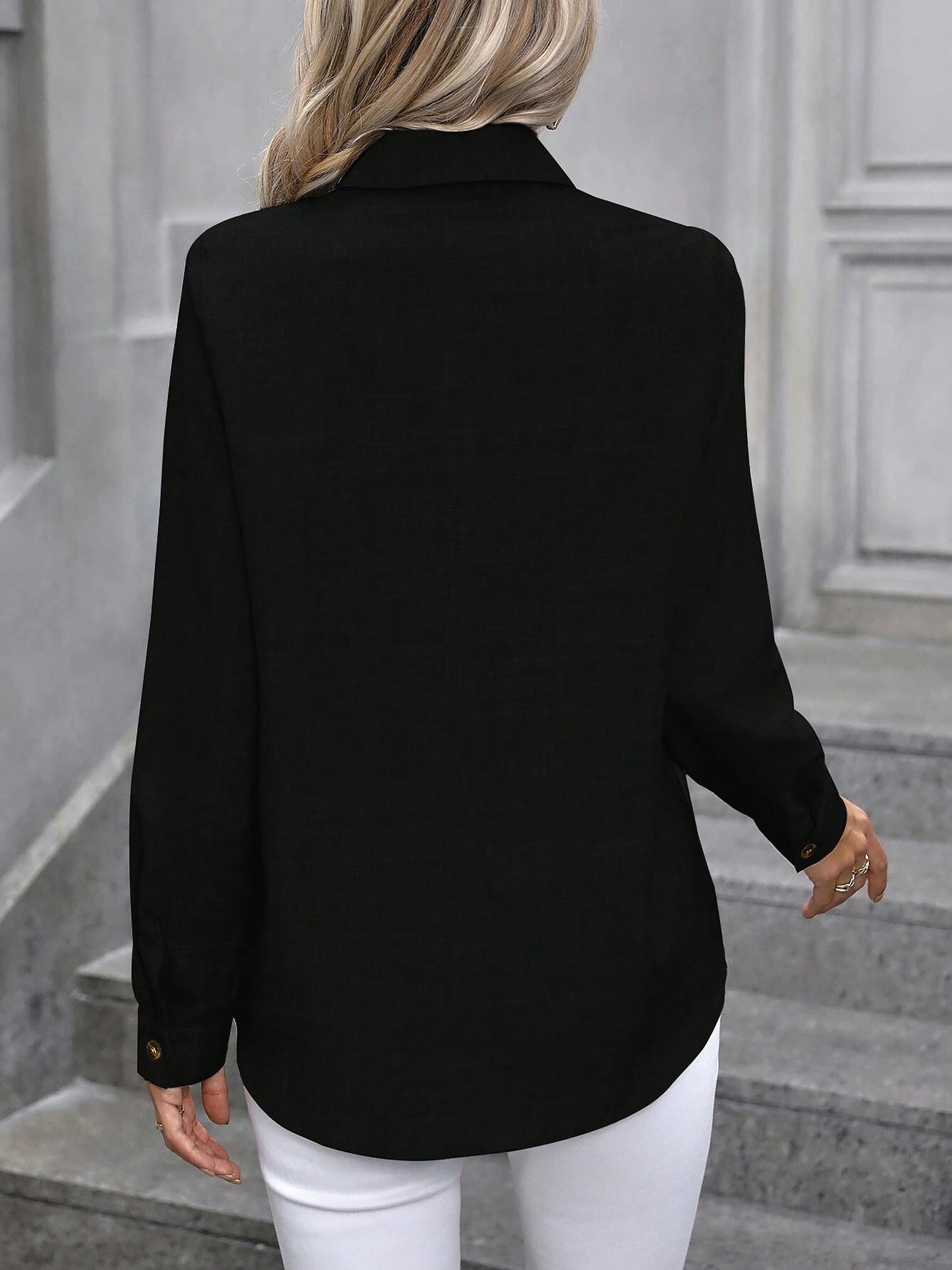 Stylish Long Sleeve Shirts for Women with Collared Button Down Work Style