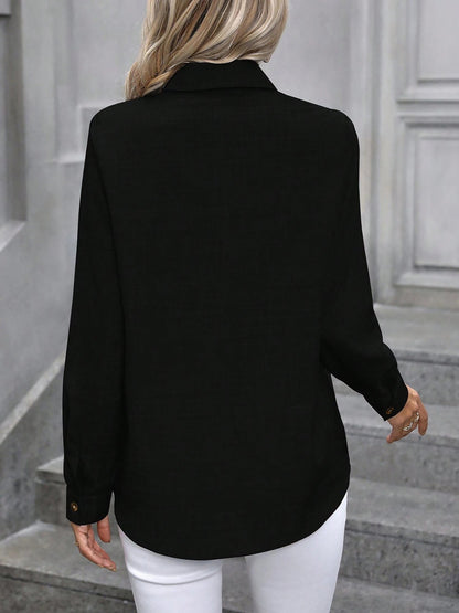 Stylish Long Sleeve Shirts for Women with Collared Button Down Work Style