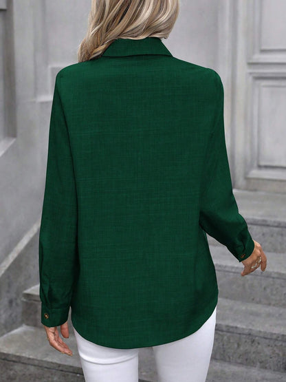 Stylish Long Sleeve Shirts for Women with Collared Button Down Work Style