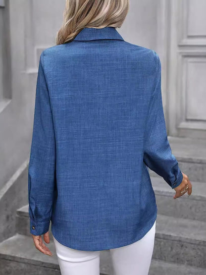 Stylish Long Sleeve Shirts for Women with Collared Button Down Work Style