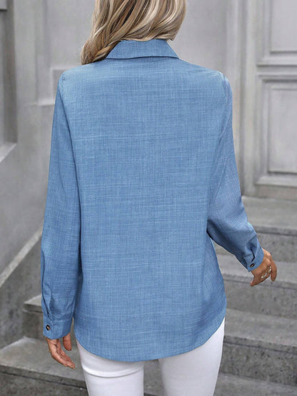 Stylish Long Sleeve Shirts for Women with Collared Button Down Work Style