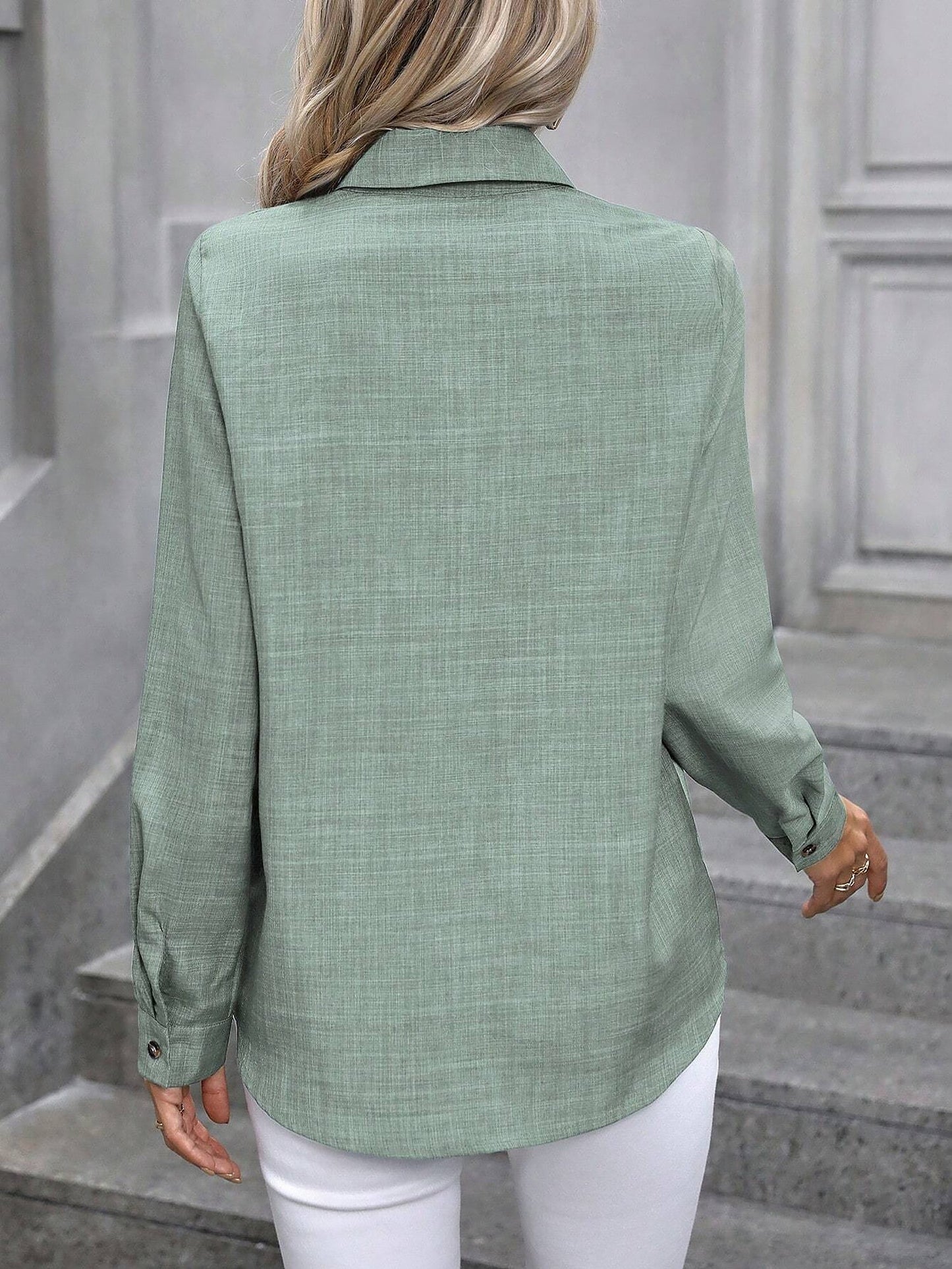 Stylish Long Sleeve Shirts for Women with Collared Button Down Work Style