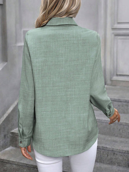 Stylish Long Sleeve Shirts for Women with Collared Button Down Work Style