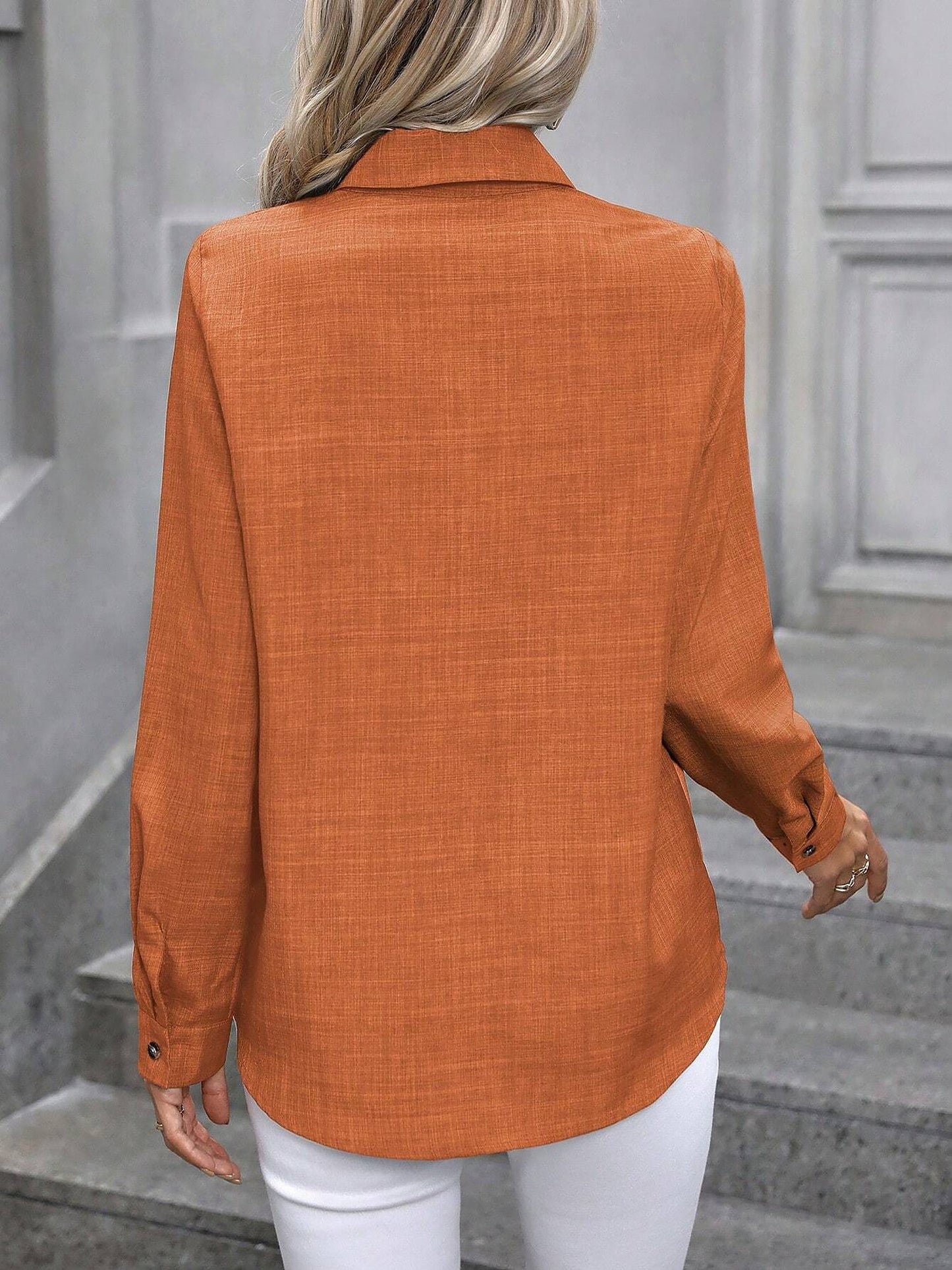 Stylish Long Sleeve Shirts for Women with Collared Button Down Work Style