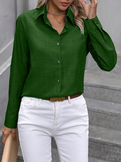 Stylish Long Sleeve Shirts for Women with Collared Button Down Work Style