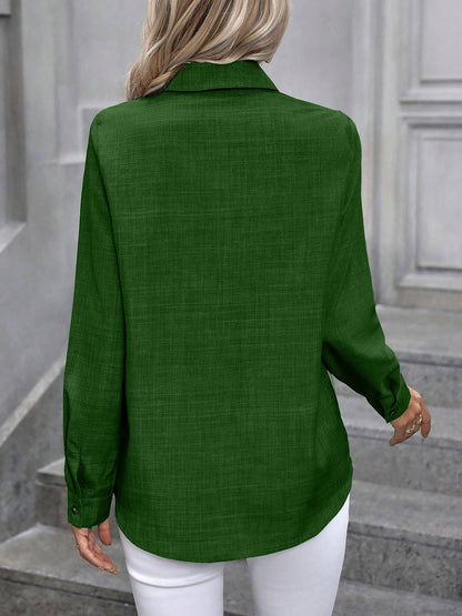 Stylish Long Sleeve Shirts for Women with Collared Button Down Work Style