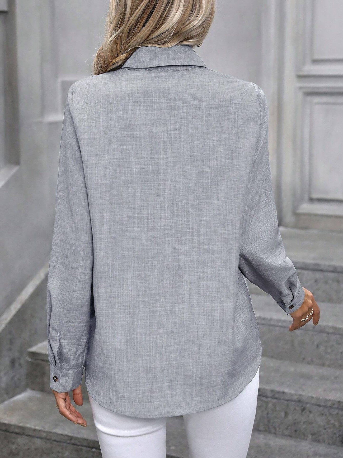 Stylish Long Sleeve Shirts for Women with Collared Button Down Work Style