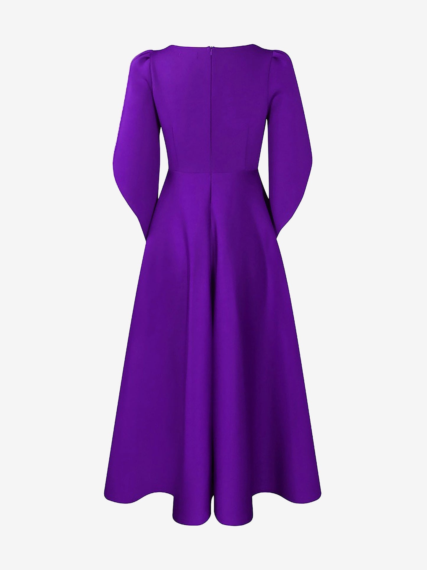 Elegant Mother of the Bride Midi Dress for Women with Long Sleeve Slit Cuff Style