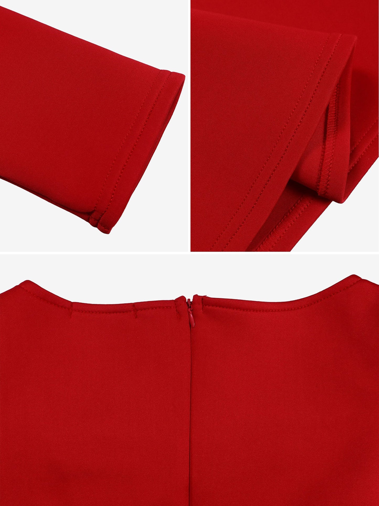 Elegant Mother of the Bride Midi Dress for Women with Square Neck Belted Long Sleeve