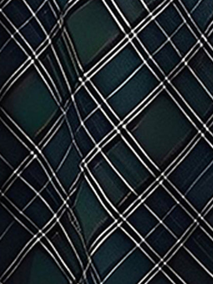 Stylish Maxi Skirts for Women with Plaid Pockets A-Line Holiday Style