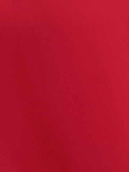 Elegant Red Midi Dress for Women with Boat Neck Sleeveless Ruffle Hem Asymmetric Style