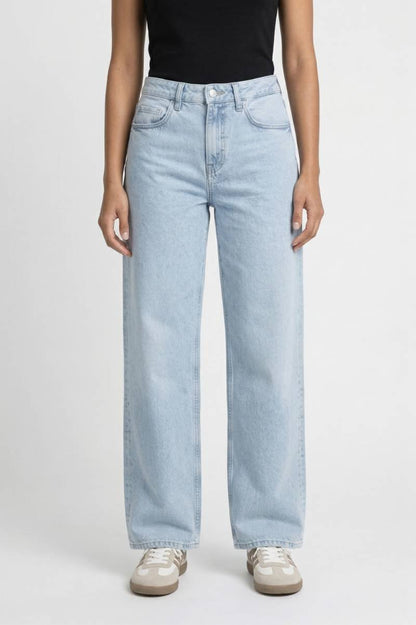Effortless Wide Leg Jeans for Women with High Waisted Relaxed Straight Leg Casual Style
