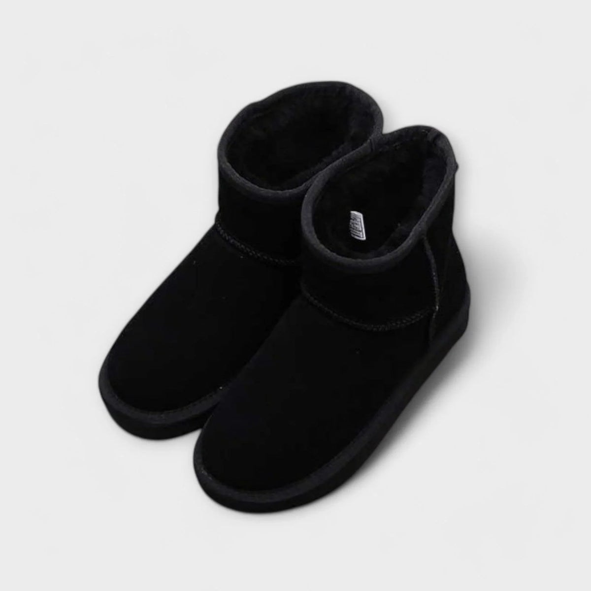 Cozy Booties for Women with Round Toe Fleece Lined Suede Ankle Winter Style
