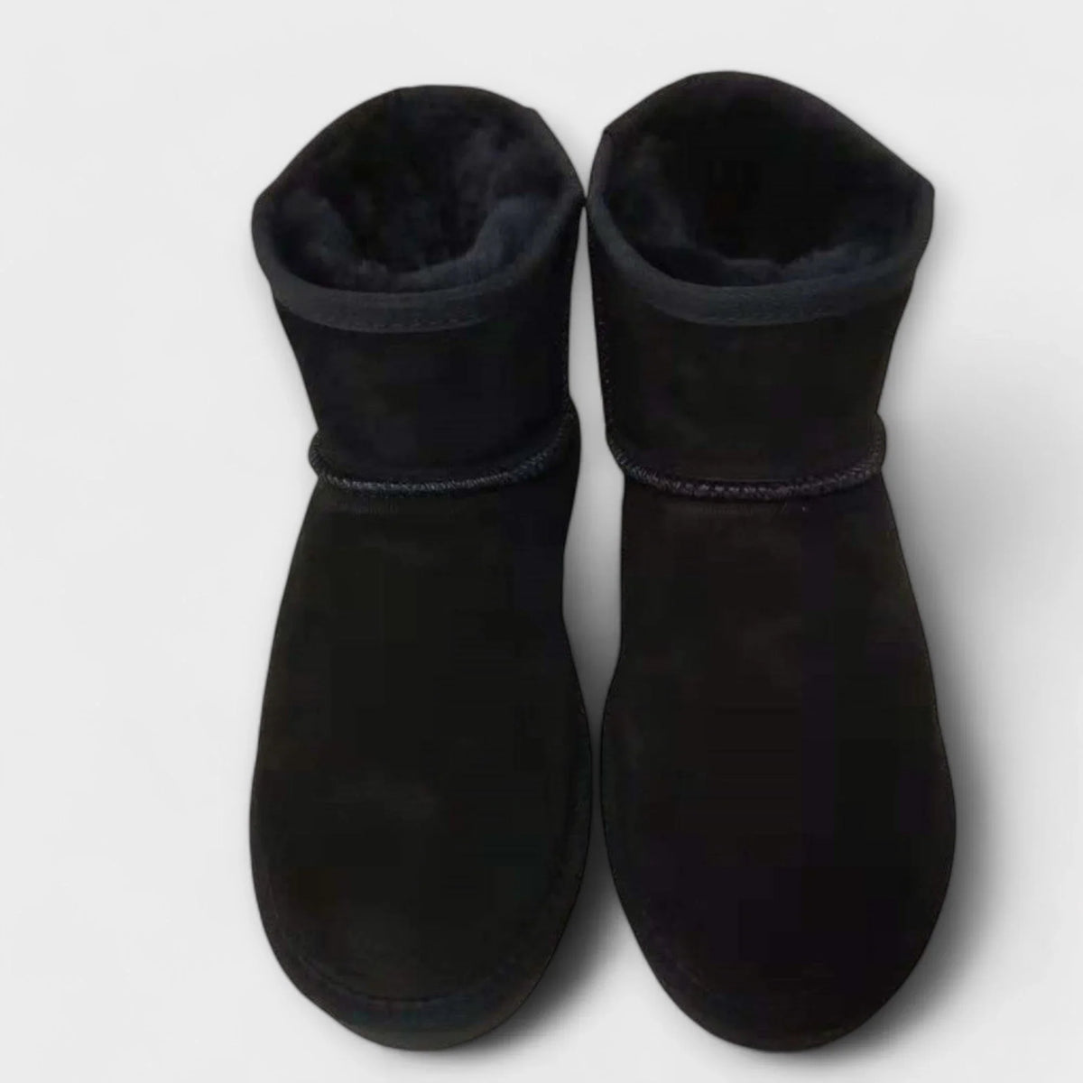 Cozy Booties for Women with Round Toe Fleece Lined Suede Ankle Winter Style