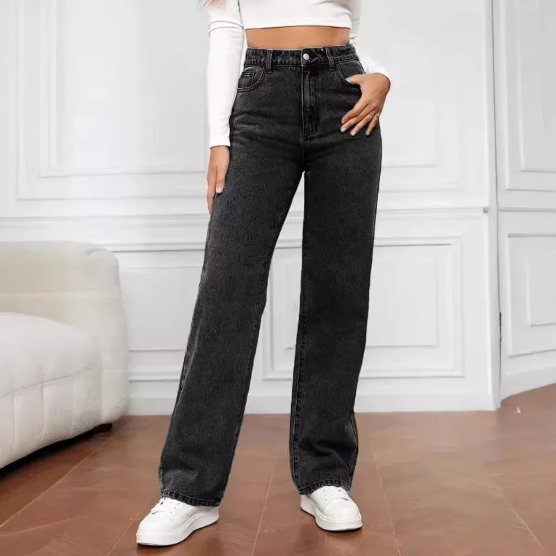 Brooke | Relaxed Mom Jeans for Women in Blue Wide Leg Style