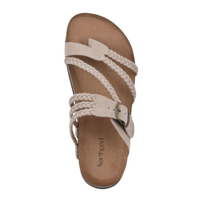 Comfortable Sandals for Women with Braided Strap Buckle Cork Footbed Style
