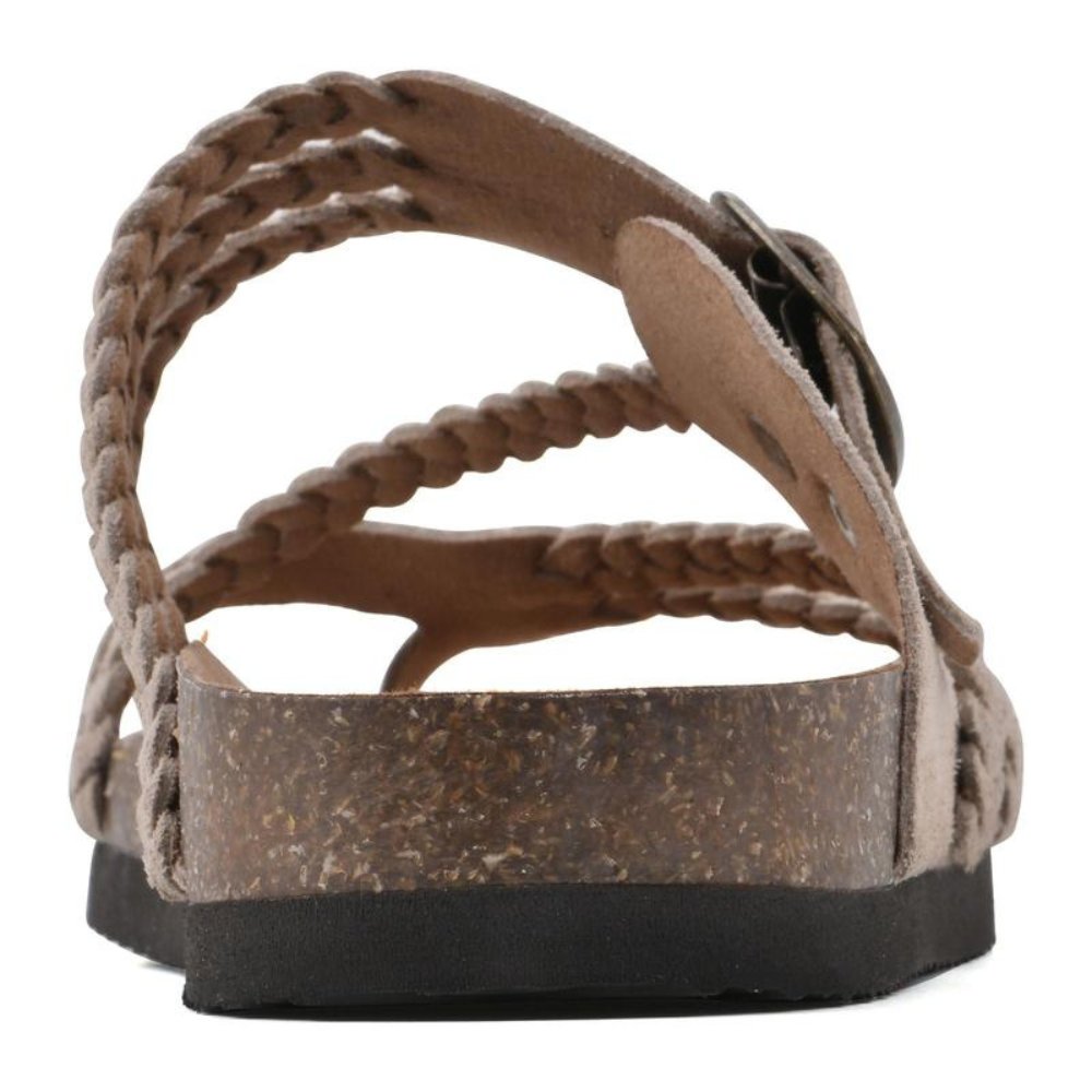 Comfortable Sandals for Women with Braided Strap Buckle Cork Footbed Style