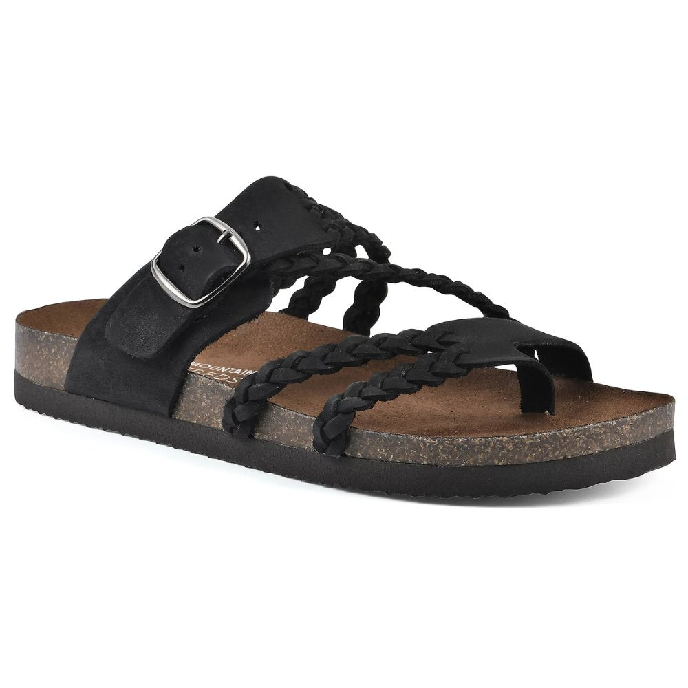 Comfortable Sandals for Women with Braided Strap Buckle Cork Footbed Style