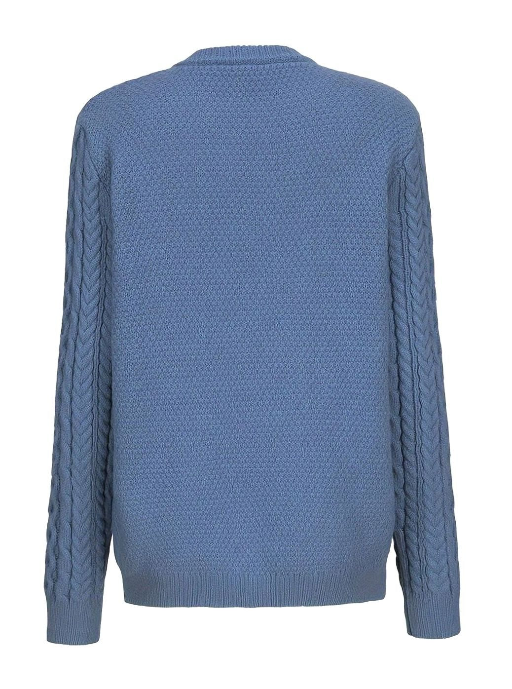 Cozy Chunky Cable Knit Cardigan for Women with Round Neck Long Sleeve Button Front Relaxed Style