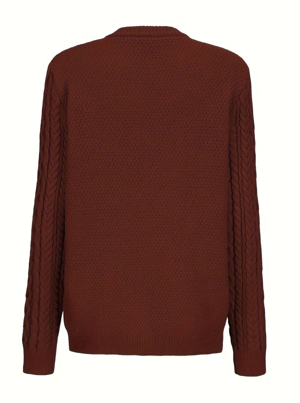 Cozy Chunky Cable Knit Cardigan for Women with Round Neck Long Sleeve Button Front Relaxed Style