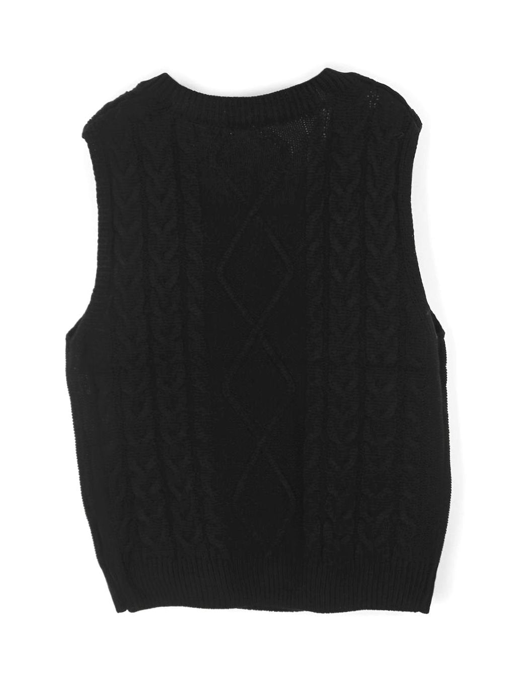 Cozy Cable Knit Sweater Vest for Women with V Neck Sleeveless Relaxed Oversized Style