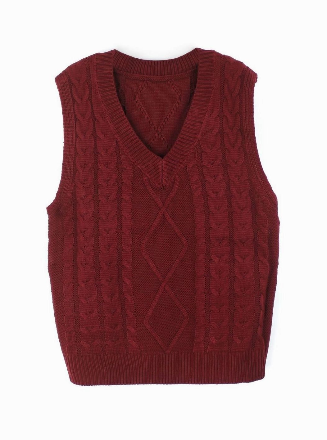 Cozy Cable Knit Sweater Vest for Women with V Neck Sleeveless Relaxed Oversized Style