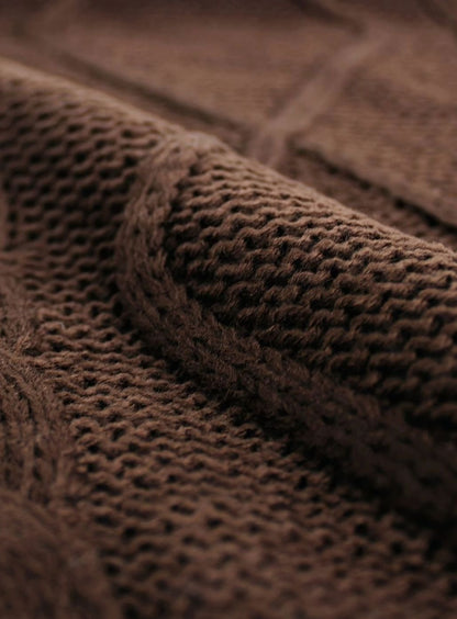 Cozy Cable Knit Sweater Vest for Women with V Neck Sleeveless Relaxed Oversized Style
