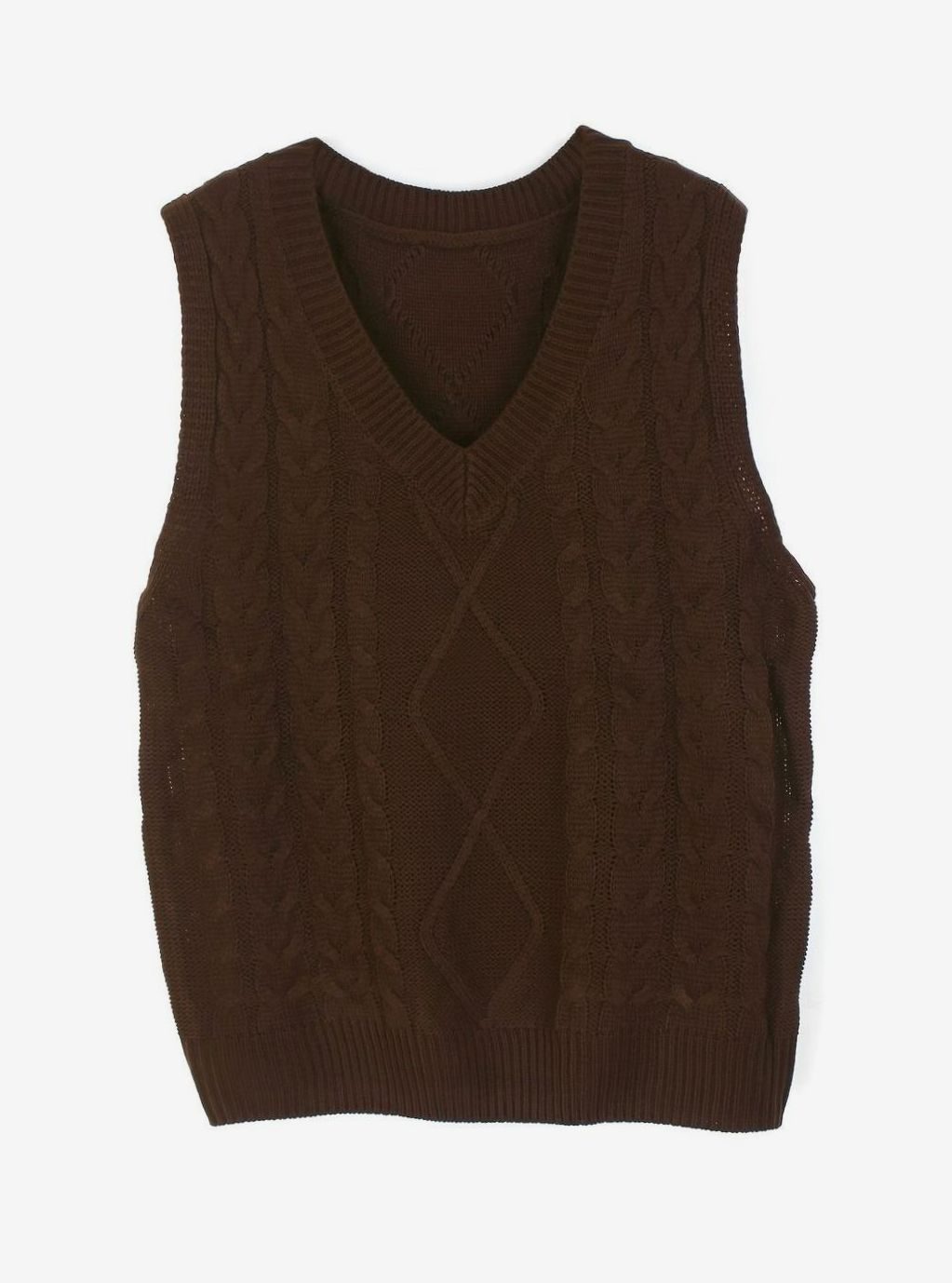 Cozy Cable Knit Sweater Vest for Women with V Neck Sleeveless Relaxed Oversized Style