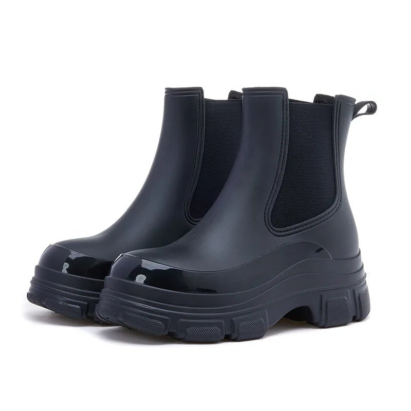 Mia | Women's Chunky Sole Slip-On Chelsea Ankle Boots