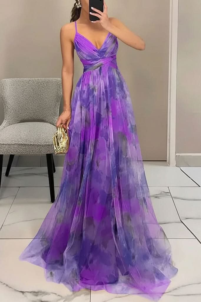 Elegant Floral Maxi Dress for Women with Sweetheart Neckline Formal Wedding Guest Style